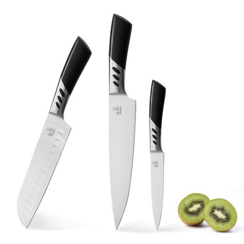 CHUSHIJI Knife Set, 3 PCS Kitchen Knife Set, Ultra Sharp Chef Knife Set, Santoku Knife, Utility Knife, Stainless Steel Knife Sets for Kitchen CHUSHIJI Knife Set, 3 PCS Kitchen Knife Set, Ultra Sharp Chef Knife Set, Santoku Knife, Utility Knife, Stainless Steel Knife Sets for Kitchen