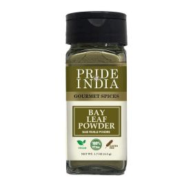 Pride of India – Bay Leaf Powder – Fresh & Authentic Bay Leaf Ground – Gourmet Spice – Good for Seasoning Stews/Soups/Tea – Easy to Use – 1.7 oz. Smal