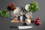 NEW Corgi Fall Kitchen Pumpkins Glass Cutting Board Decorative Tempered Glass Kitchen Cutting and Serving Board Large Size Chopping Board