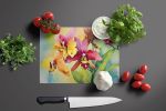 NEW Orchids in Watercolor Glass Cutting Board Decorative Tempered Glass Kitchen Cutting and Serving Board Large Size Chopping Board