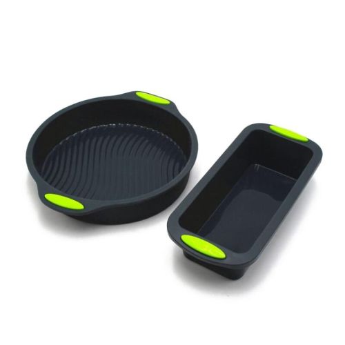 Silicone Mold 2 PC Food Grade Silicone Baking Pan Loaf Bread Pan and Round Cake Pan Non-Stick Pan Microwave Oven Dishwasher Safe Silicone Mold 2 PC Food Grade Silicone Baking Pan Loaf Bread Pan and Round Cake Pan Non-Stick Pan Microwave Oven Dishwasher Safe