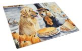 NEW Golden Retriever Fall Kitchen Pumpkins Glass Cutting Board Decorative Tempered Glass Kitchen Cutting and Serving Board Large Size Chopping Board