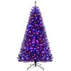 6/7/8 Feet Artificial Christmas Tree with 6 Lighting Modes and Spooky Sounds
