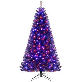 6/7/8 Feet Artificial Christmas Tree with 6 Lighting Modes and Spooky Sounds (size: 8 ft)