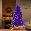 6/7/8 Feet Artificial Christmas Tree with 6 Lighting Modes and Spooky Sounds