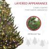 Artificial Prelit Christmas Tree, Sparse Realistic Cedar Tree with Dual Color LED Lights and Tips, Easy Assembly