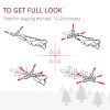 Artificial Prelit Christmas Tree, Sparse Realistic Cedar Tree with Dual Color LED Lights and Tips, Easy Assembly