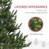 Artificial Prelit Christmas Tree, Sparse Realistic Cedar Tree with Dual Color LED Lights and Tips, Easy Assembly